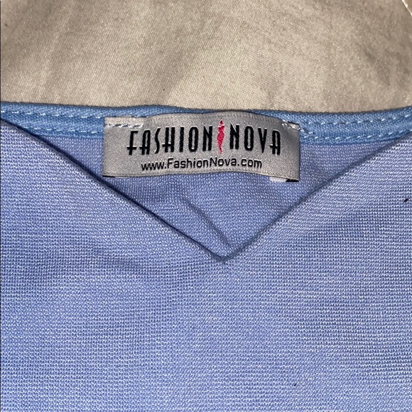 Blue Asymmetrical Dress - Picture 4 of 4